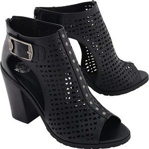 Milwaukee Leather platform open toe heels